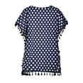 thumbnail image 3 of yillto Women's Short Dress Beach Cover up Polka Dot Printed V Neck Oversized Swimsuit Coverups, 3 of 7