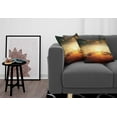 thumbnail image 3 of Ambesonne Marine Throw Pillow Cover 2 Pack, Boats on the Pier, 18", Orange Black Pale Yellow, 3 of 5