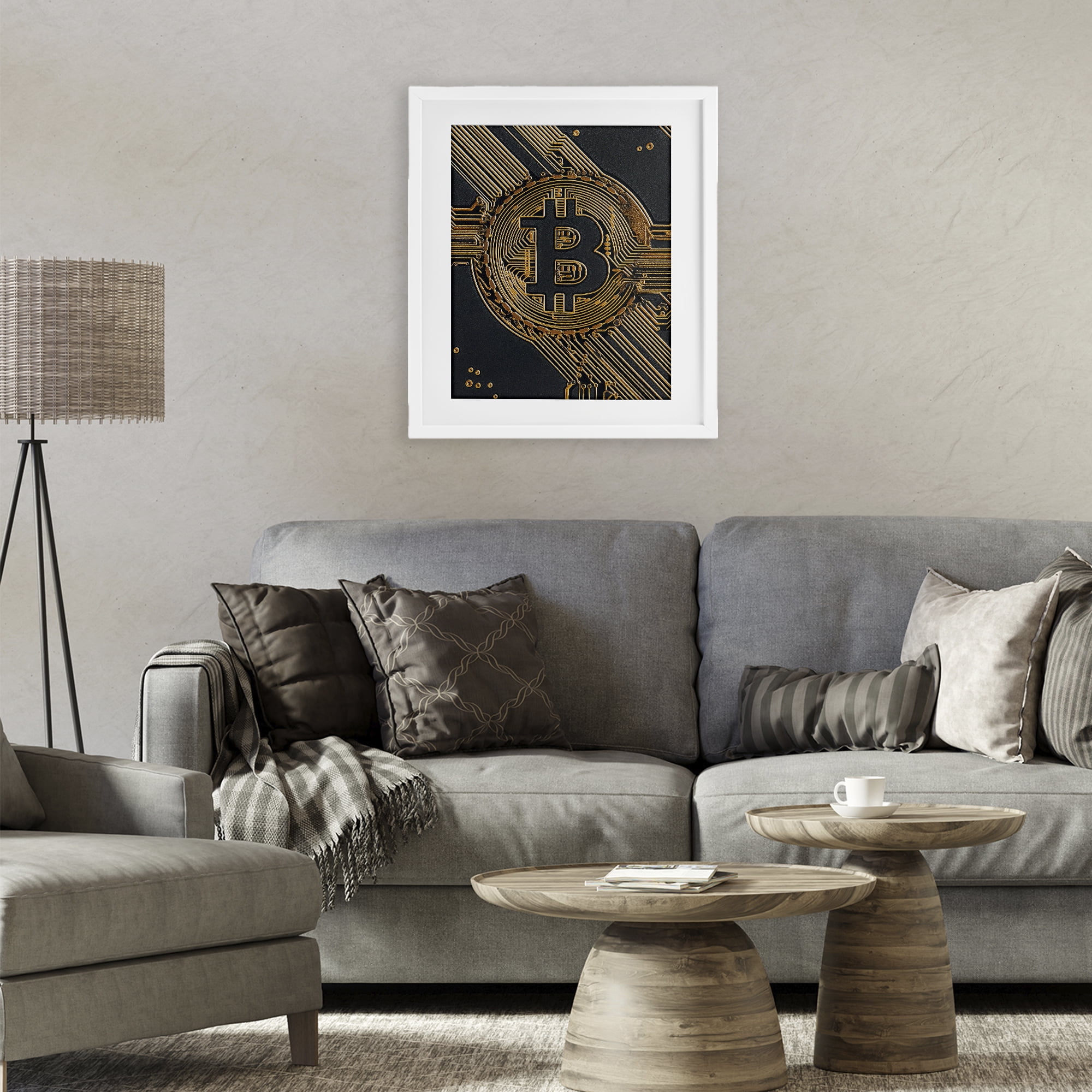 Stupell Industries Web Of Wealth Circuits White Framed Print Under Glass, design by Svetlana Aleynikova