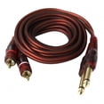 thumbnail image 2 of 4x 6.35mm To 2rca Cable, Rca Cable Gold Plated, 6.35mm Male To 2 Rca Male, Rca Stereo Audio Adapter Cable - 1.5m, 2 of 5