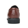 thumbnail image 4 of DADAWEN Men's Formal Leather Square Toe Loafers Shoes Classic Dress Shoes Slip on Brown 8 US, 4 of 8