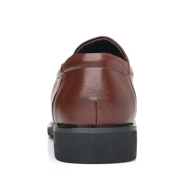 Dadawen Men's Formal Leather Square Toe Loafers Shoes Classic Dress Shoes Slip on Brown 11 US Dadawen Men's Formal Leather Square Toe Loafers Shoes Classic Dress Shoes Slip on Brown 11 US