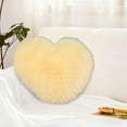 thumbnail image 5 of Hometravel Faux Wool Heart Pillow, Long Pile Plush Living Room Cushion, Cute Gift for Girls Bedside Decor, 5 of 6