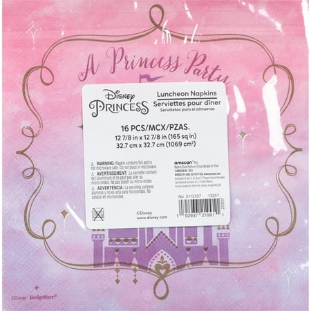 Amscan Disney Princess Luncheon Napkins 16 ea