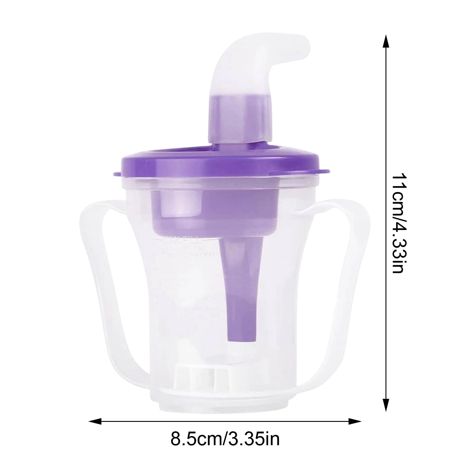 Drinking Cup, Anti-choking, For Bedridden Elderly, 1 Cup With 2 Spouts Controlled Water Intake Nursing Care