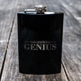 thumbnail image 2 of 8oz BLACK Non Practicing Genius Flask L1, 2 of 3
