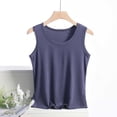 thumbnail image 5 of Blmnix Women Pjs Sets Plus Size Pajamas Bamboo Pajamas Sleep Tops Pjs Gray Crew Neck Loose Sleeveless Regular Spring Pajamas for Women Set,XXXXL, 5 of 5