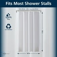 thumbnail image 2 of Mainstays Medium Weight PEVA Shower Liner 54" x 78" For Bathroom Stall - Frosty, 2 of 9