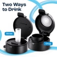 thumbnail image 3 of Aquafit Botella De Agua De 1 Galón Con Marcador De Tiempo – Pajita Y Tapa Para Chupete – Botella De Agua De Gimnasio Sin Bpa Con Pajita – Jarra Grande De Un Galón (Forest Fade 128 Oz – 2 Tapas), 3 of 5