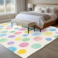 thumbnail image 4 of Colorful Polka Dot Area Rugs 8'x10', Small Throw Rugs for Living Room Patio, Watercolor Pink Purple Blue Bubble Abstract Indoor Outdoor Rug Non-Slip Low Pile Carpet Runner Reversible Floor Mats, 4 of 8