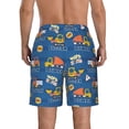 thumbnail image 3 of Naloa Construction Vehicles Men's Beach Shorts, Surfing shorts, Swim trunks, Quick Dry Swim Trunks for Surfing Beach Fun - Medium, 3 of 9