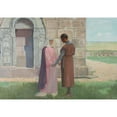 thumbnail image 2 of Agnes Slott-Møller 18x14 Black Ornate Wood Framed Double Matted Museum Art Print Titled - Scene Described in a Folk Song (1880- 1937), 2 of 5