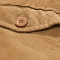 thumbnail image 3 of ZCFZJW Men's Corduroy Jacket Winter Sherpa Fleece Lined Trucker Jackets Casual Button Down Plush Collar Warm Cowboy Coat Outwear with Pockets Khaki M, 3 of 4