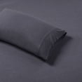 thumbnail image 5 of Comfort Classics All Season Cotton Blend Jersey Knit 4 Piece Dark Grey Sheet Set, King, 5 of 8