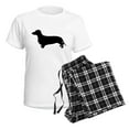 thumbnail image 4 of CafePress - Dachshund Silhouette Women's Light Pajamas - Women's Short Sleeve Print T-Shirt and Pants Light Cotton Pajama Set, 4 of 7