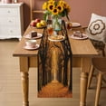 thumbnail image 4 of Table Runners 36 Inches Long Dress Scarves, Orange Maple Trees Fall Farmhouse Kitchen/Dining Table Decor Table Runner, Short Coffee Tablerunners, Romantic Forest Path 13x36 Inch, 4 of 9