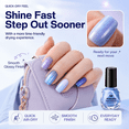 thumbnail image 2 of Morovan Chameleon Holographic Nail Polish Set, 7 Colors Quick Dry with 2 in 1 Base & Top Coat,Blue Pink Purple Green Aurora Shimmer Nail Art Manicure Kit for Women, 2 of 9