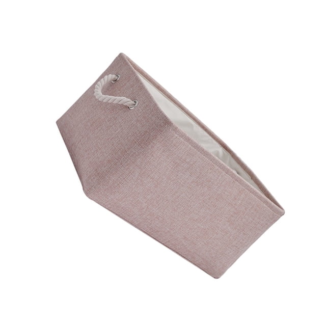 relayinert Conteneur de Rangement pour Organisation et Poignée en Corde Robuste Boîte de Rangement Pliable Rose Clair 31*21*13 1ensemble