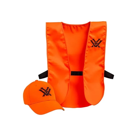 Vortex Optics Youth Blaze Combo Kit, Orange Polyester Vest and Structured Baseball Cap, Customizable OSFM (225-02-BLZ)