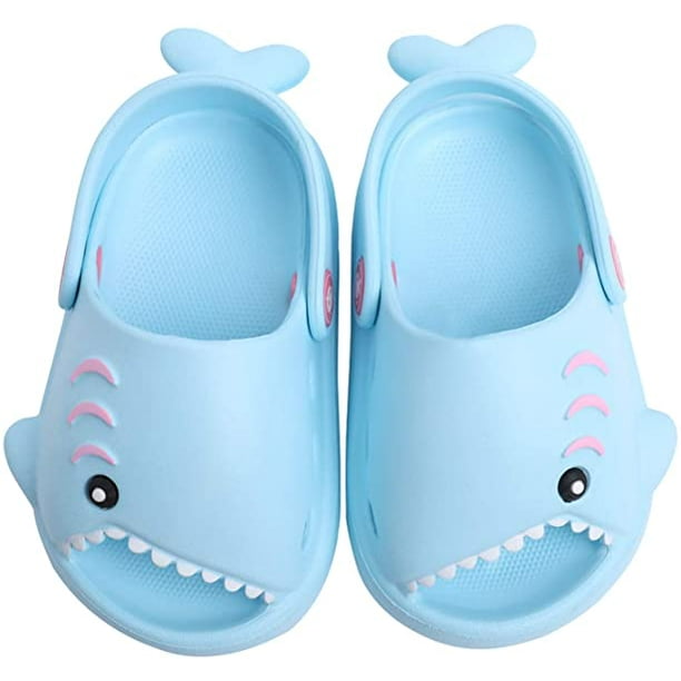 Kid s Garden Clogs Boys Girls Lightweight Open Toe Beach Pool Slides Sandals Little Baby Cute Cartoon Shark Shower Slipper Toddler Non Slip Summer
