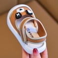 thumbnail image 4 of KPOPLK Girls Sandals Cute Open Toe Adjustable Sandals Dress Sandalswith Soft Non Slip Sole, Summer Shoes for Toddler, Little Kids Size 8.5,Brown, 4 of 8