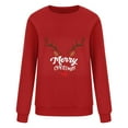thumbnail image 5 of Christmas Long Sleeve Shirts for Women Antlers Print Sweatshirts Loose Long Sleeve Pullover Holiday Party Sweatshirt pullover hoodie, 5 of 7