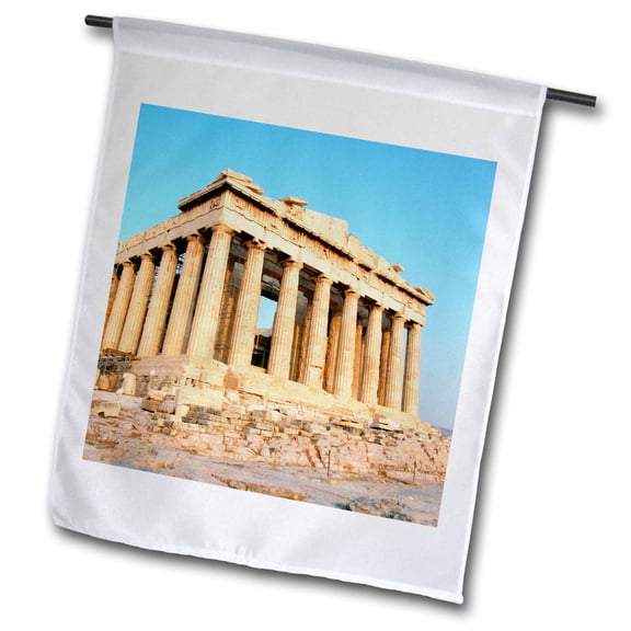 3dRose, Parthenon, Ancient Architecture, Acropolis, Athens, Greece - EU12 PRI0107 - Prisma, 12 x 18 inch Garden Flag
