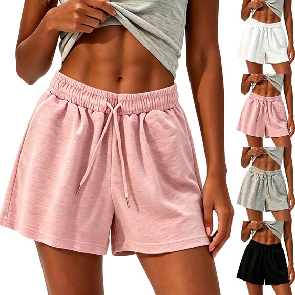 YTCAMLO Plus Size Summer Shorts for Women, Athletic Beach Vacation Loose Fit Sweat Shorts, Moisture Wicking Workout Bermuda Shorts