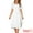 White, variant on DARING DIVA Eyelet Square Neck Short Sleeve A Line Midi Dress S White