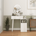 thumbnail image 6 of ELECWISH Small Vanity Table Set With Adjustable Brightness Mirror without Stool, 6 of 11