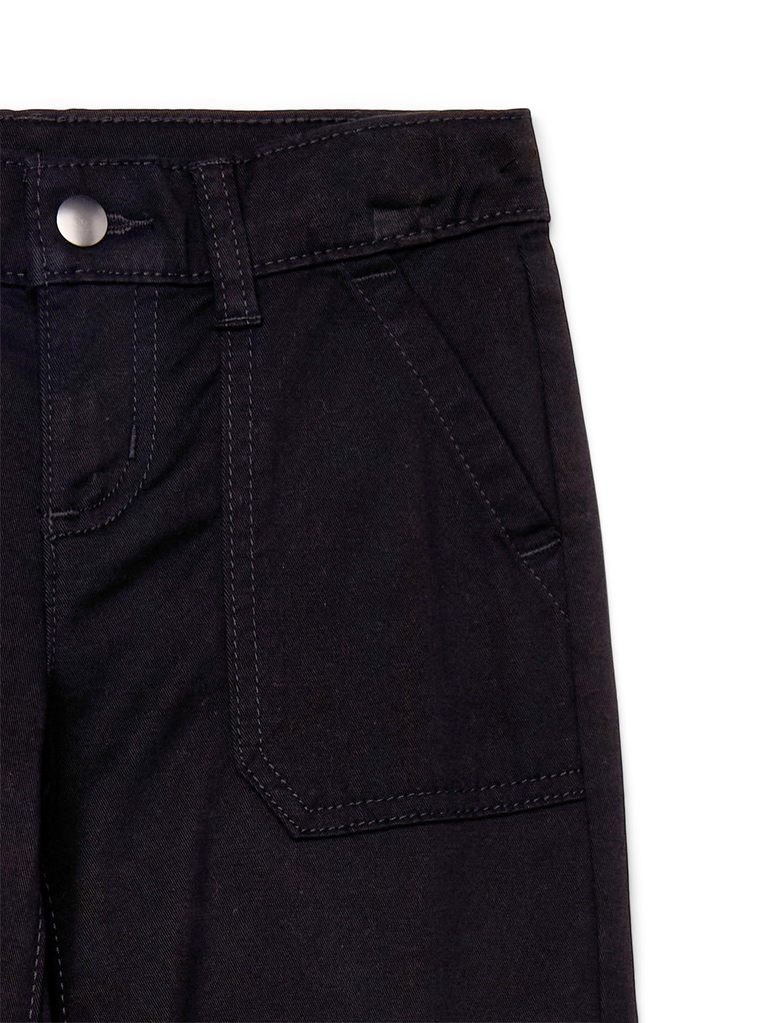 Wonder Nation Girls Wide Leg Cargo Jeans, Sizes 4-18 & Plus