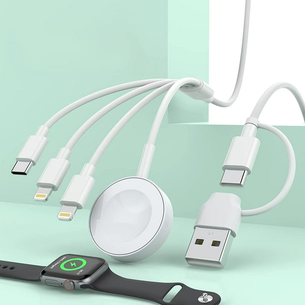 4 in 2 USB C Fast Watch Charger Cable for Apple Watch iPhone