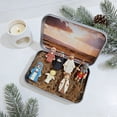 thumbnail image 5 of Easter Scene And Cross,He Is Risen Decor,Precious Moments Nativity Set,4×2inch Mini Easter Scene Set In Tin Box,Handcrafted Pocket Size Gift Tin, Resin Easter Sets & Figures For Home Gifts Decor (B), 5 of 6
