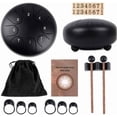 thumbnail image 7 of Steel Tongue Drum 6 Inch 11 Notes, Waterproof Hand Pan Rain Drum with 2 Mallets, Soft Bag & Music Book for Meditation, Yoga, Musical Education, 7 of 7