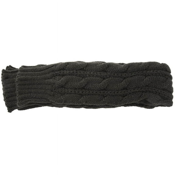 Fashion Winter Women Men Gloves Unisex Arm Warmer Long Fingerless knit Mitten dark gray 50 cm