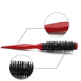 thumbnail image 4 of Cepillo redondo para peinar y desenredar el cabello, juego de peines profesionales para salón de belleza, 5 piezas, color rojo., 4 of 5