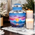 thumbnail image 6 of MUKTIVE Beach Cremation Urns for Adult Ashes Women, Large 10 Inch Blue Funeral Urns for Human Ashes Adult Man, 3 Inch keepsake Memorial Urn for Mother, Burial Urn for Human (1 Large, 4 Keepsake), 6 of 7
