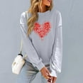 thumbnail image 5 of PNTUTB Fashion Women's Valentine's Day Pattern Print Oversized Crew Neck Long Sleeve Hoodless Pullover Sweatshirts, 5 of 6