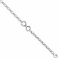 thumbnail image 2 of Sterling Silver Rhodium Plated Polished Infinity Link Bracelet (7.5 X 12.68) Made In Italy -Jewelry By Sweet Pea, 2 of 6