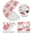 thumbnail image 2 of FMSHPON Valentine's Day Cute Tropical Tribal Elephants Love Heart (4) Xmas Christmas Tree Skirt Stand Mat for Holiday Party Decoration Indoor Outdoor 48 inches, 2 of 6