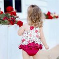 thumbnail image 3 of Styles I Love Infant Baby Girls Chic Cross Open Back Top and Ruffle Bloomers Chic Patterned Sunsuit Summer Outfit (Floral 2pcs Set, 70/3-6 Months), 3 of 6