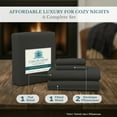 thumbnail image 3 of Casa Platino 4 Piece Flannel Sheet Set, 100% Cotton Deep Pocket Bed Sheets, Cal King Size, Charcoal, 3 of 8