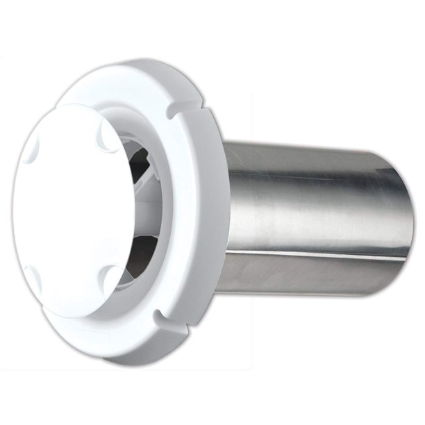 BPSH4WZW ProShield 4Inch Spring Loaded Dryer Vent Hood, White, Rounded