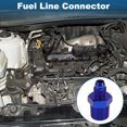 thumbnail image 2 of Unique Bargains Male Flare Reducer Hose Fitting Adapter TF-AN4-3/8 NPT Fuel Line Connector Aluminum Blue, 2 of 6
