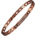thumbnail image 3 of Pure Copper Magnetic Anklets for Women, Crystal Ankle Bracelets, Vintage Jewelry Gift for Ladies (Width:6.5mm), 3 of 4