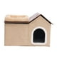 thumbnail image 1 of Casita para gatos tipo cueva plegable con cojín extraíble y lavable, cómoda y cálida. 2 Beige, 1 of 9