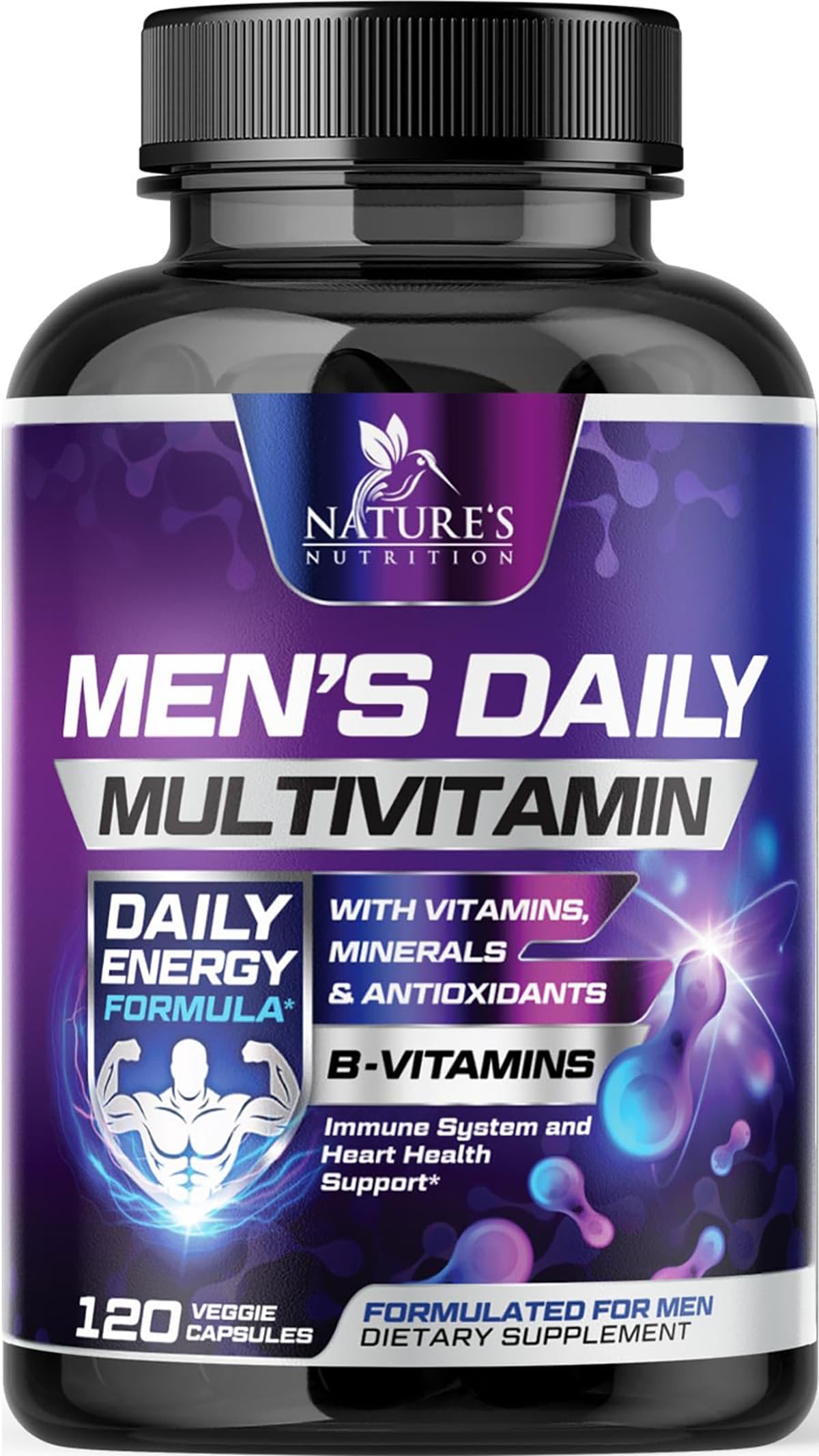 Multivitamin for Men - Once Daily Mens Multivitamins - Comprehensive Multi-Vitamin with Optimal Vitamin Bioavailability - Essential Vitamins A, C, D, E, & Zinc Formula - Bottled in USA - 120 Capsules
