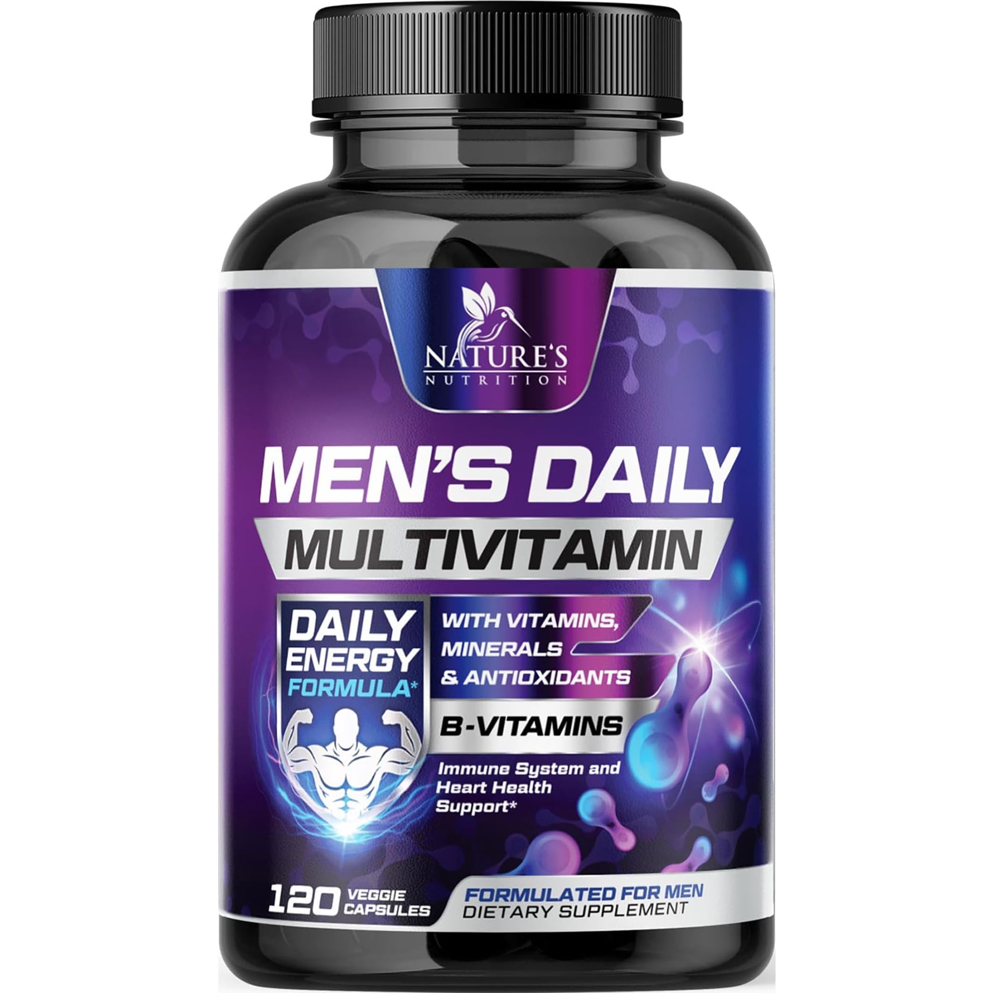 Multivitamin for Men - Once Daily Mens Multivitamins - Comprehensive Multi-Vitamin with Optimal Vitamin Bioavailability - Essential Vitamins A, C, D, E, & Zinc Formula - Bottled in USA - 120 Capsules