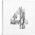 thumbnail image 1 of ARTCANVAS Tree Branches Alphabet Number 4 Four Numeral Canvas Art Print - Size: 26" x 26" (1.50" Deep), 1 of 9