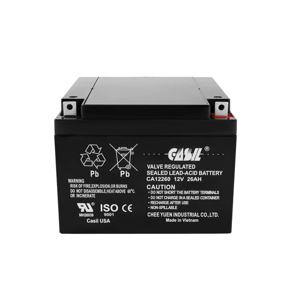 12V 26AH Sealed Lead Acid Battery 12 Volt Deep Cycle Rechargeable Battery Compatible with Power Patrol SLA1146, tzora Titan Battery, Power Sonic 12v 26ah, ML26-12 12V 26AH